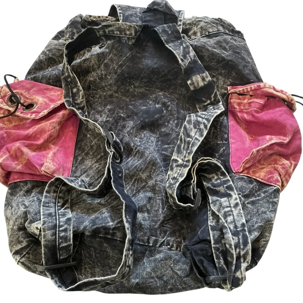 Vintage Napalese cotton patchwork stone washed hippie bohemian backpack